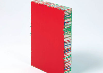 Rouge de mars/vert émeraude, 2021, peinture acrylique sur polystyrène, 40 x 60 x 8,5 cm